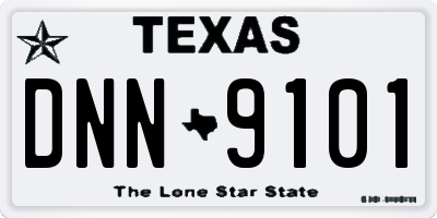 TX license plate DNN9101