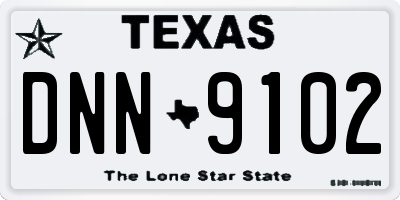 TX license plate DNN9102