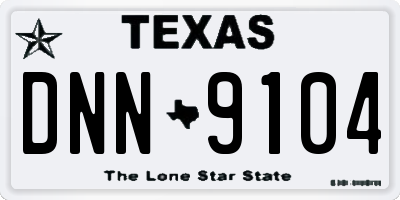 TX license plate DNN9104