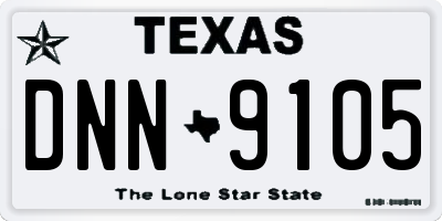 TX license plate DNN9105
