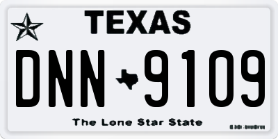 TX license plate DNN9109