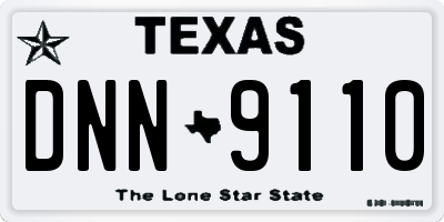 TX license plate DNN9110