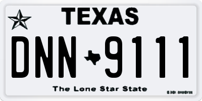 TX license plate DNN9111