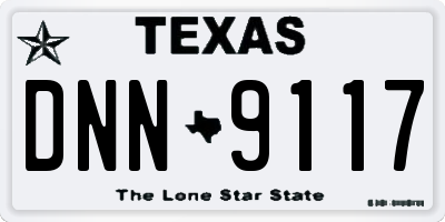 TX license plate DNN9117