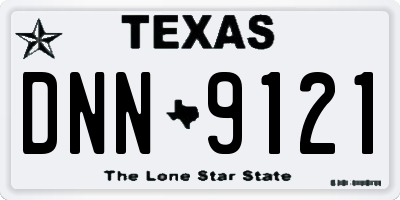 TX license plate DNN9121