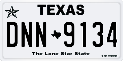 TX license plate DNN9134