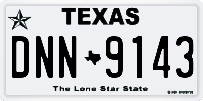 TX license plate DNN9143