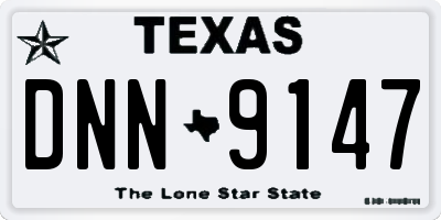 TX license plate DNN9147