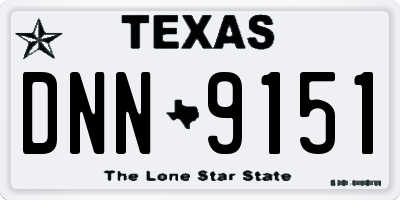 TX license plate DNN9151
