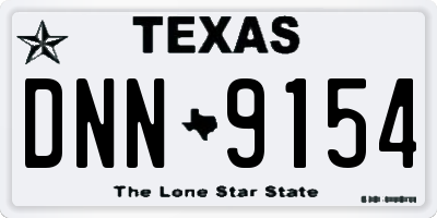 TX license plate DNN9154