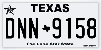 TX license plate DNN9158