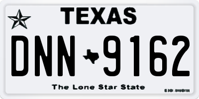 TX license plate DNN9162