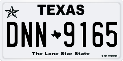 TX license plate DNN9165