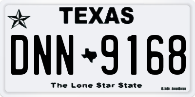 TX license plate DNN9168