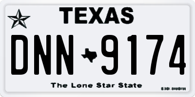 TX license plate DNN9174