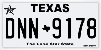 TX license plate DNN9178