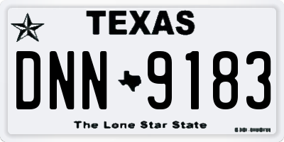 TX license plate DNN9183