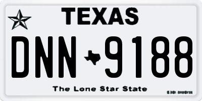 TX license plate DNN9188