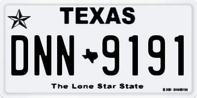 TX license plate DNN9191