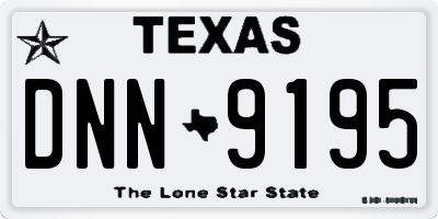 TX license plate DNN9195