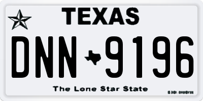 TX license plate DNN9196