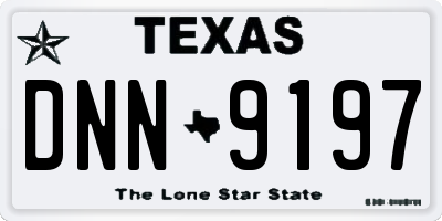 TX license plate DNN9197