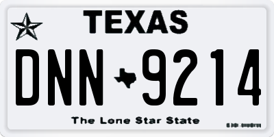 TX license plate DNN9214