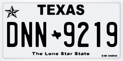 TX license plate DNN9219