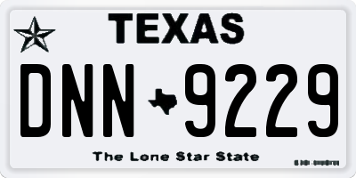 TX license plate DNN9229
