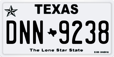TX license plate DNN9238