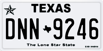 TX license plate DNN9246