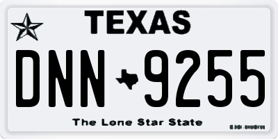 TX license plate DNN9255