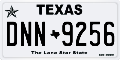 TX license plate DNN9256