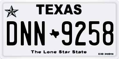 TX license plate DNN9258
