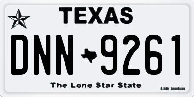 TX license plate DNN9261