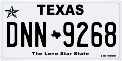 TX license plate DNN9268