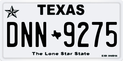 TX license plate DNN9275