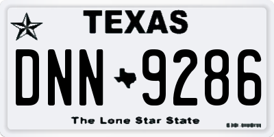 TX license plate DNN9286