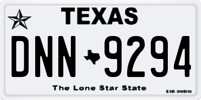 TX license plate DNN9294