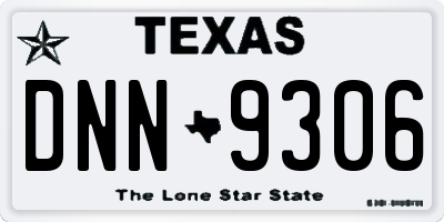 TX license plate DNN9306