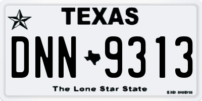TX license plate DNN9313