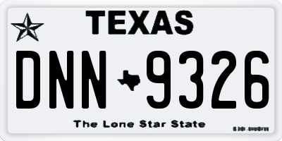TX license plate DNN9326