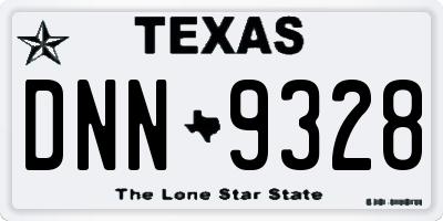 TX license plate DNN9328