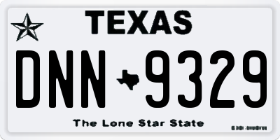 TX license plate DNN9329