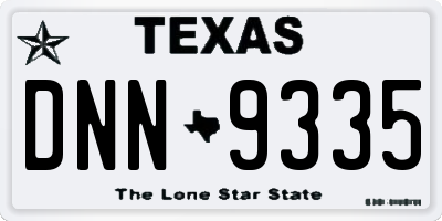 TX license plate DNN9335