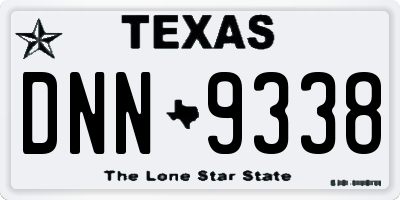 TX license plate DNN9338