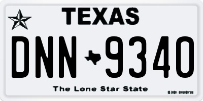 TX license plate DNN9340