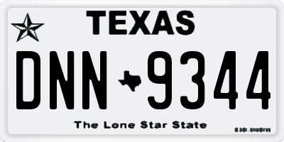 TX license plate DNN9344