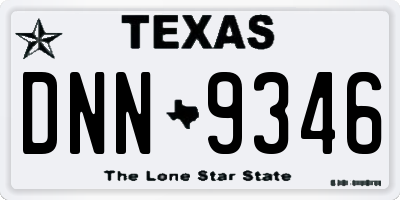 TX license plate DNN9346