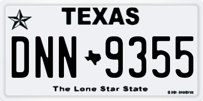 TX license plate DNN9355